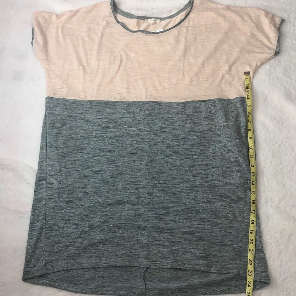 Easel Loose Baggy Comfy Midi Short Sleeve Block Color Dress Hip Pockets Size M - Image 7