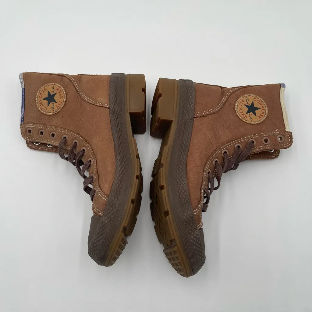 Converse Chuck Taylor All Star Outsider Leather Hi Top Sneakers Sz Women’s 7 Brown - Image 7