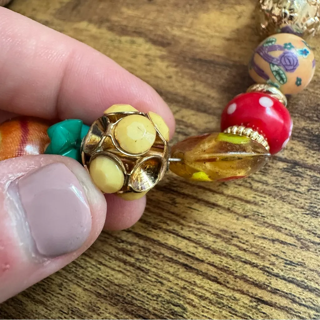 Vintage M. Haskell Bohemian Chunky Mixed Bead Necklace - Image 6