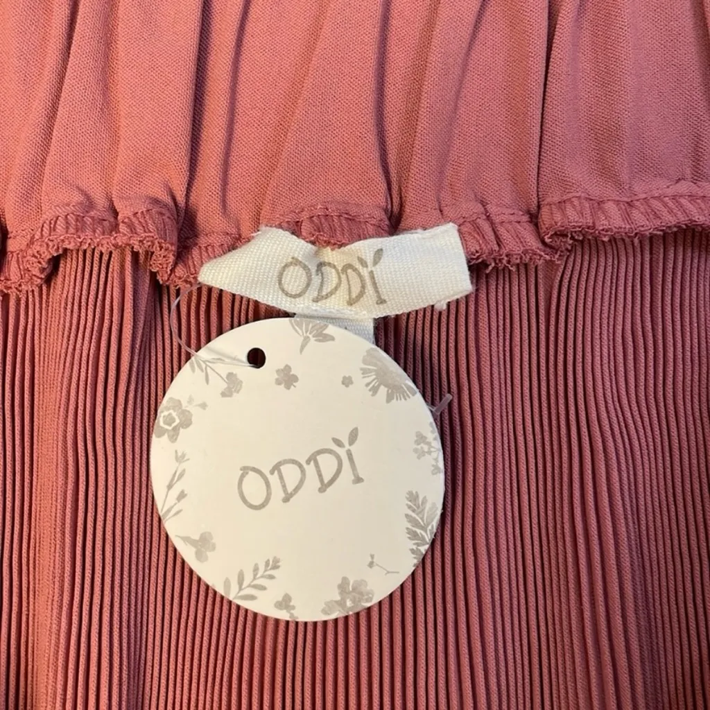 Pleated Solid Woven Pull On Mini Skirt Women's Plus Size 2X Ash Rose New Oddi - Image 9