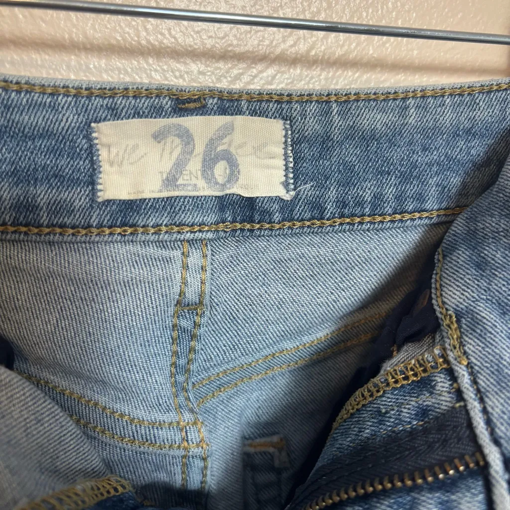 We the Free Women's Jeans Skinny Stretch‎ Denim Raw Hem Size 26 - Image 4
