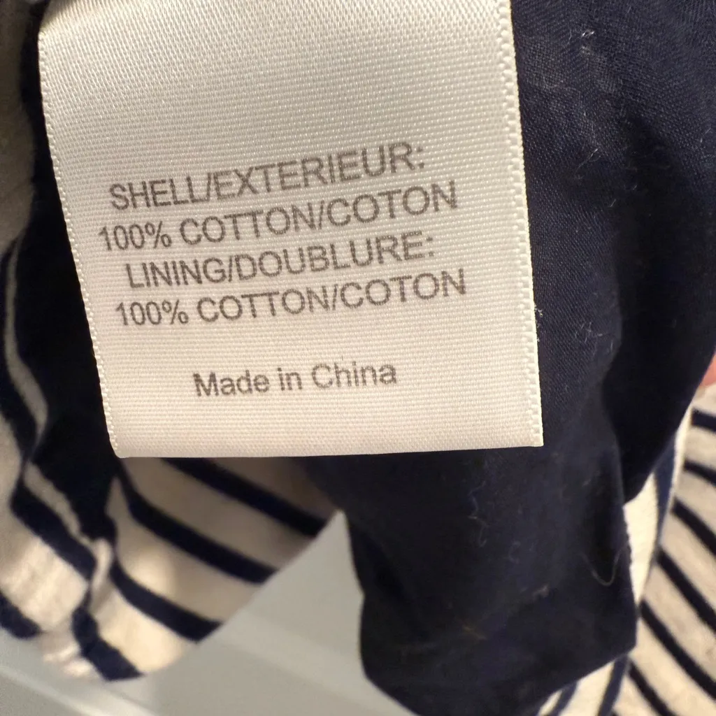 Tory Burch Navy and White Striped Blazer - Image 9