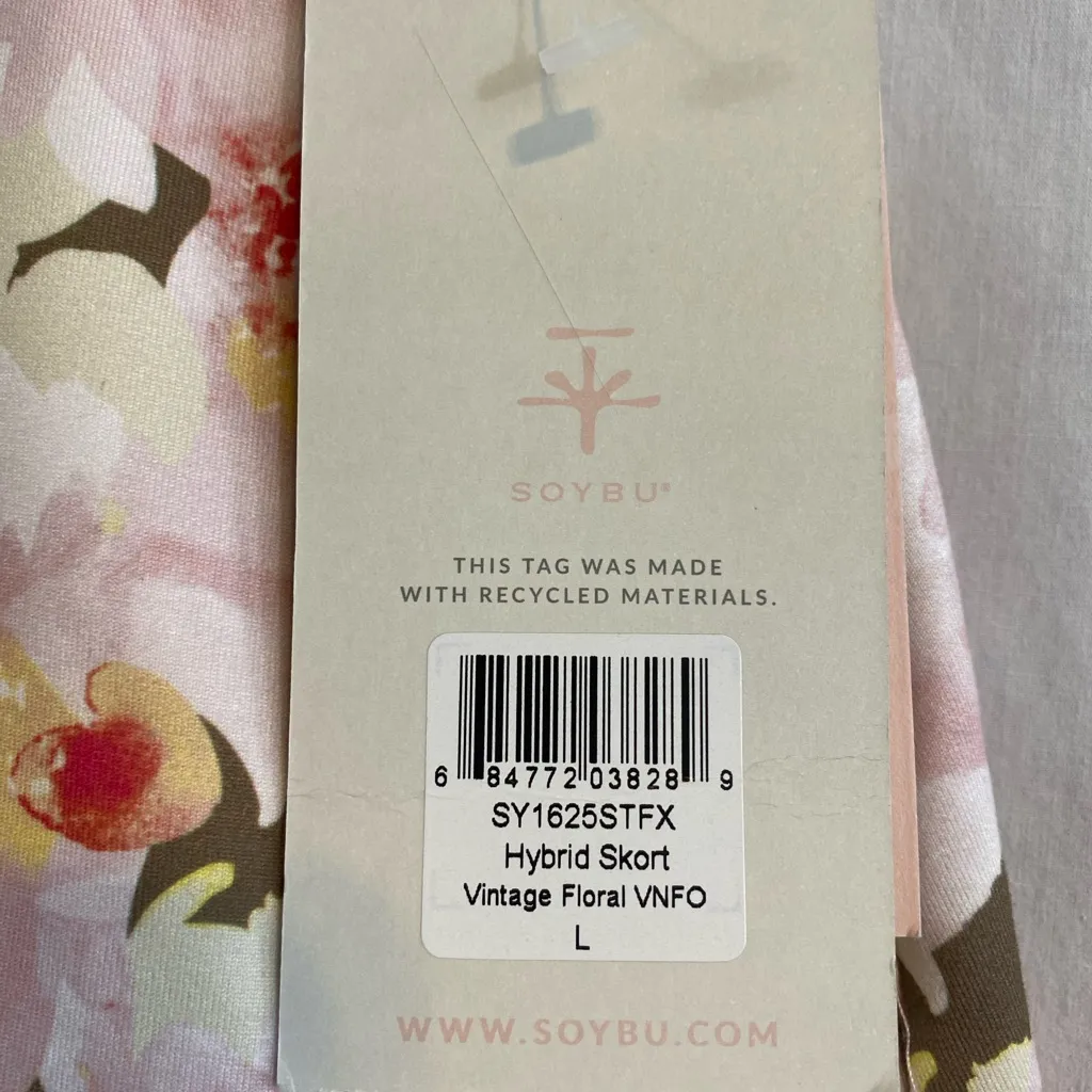 Floral SOYBU Skort with Pink and Yellow Blooms Size large NWT - Image 2