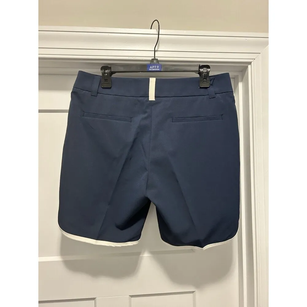 Oxford Golf Women’s Size 10 Golf Shorts Navy Blue Stretch Mid Rise White Trim - Image 5