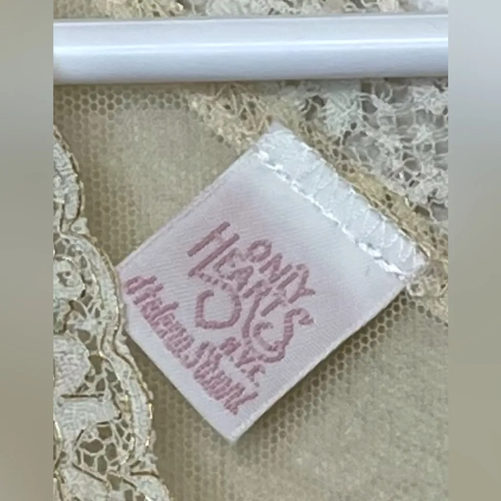 Only Hearts by Helena Stuart Y2K Cream Floral Lace Sheer Top Size‎ S - Image 7