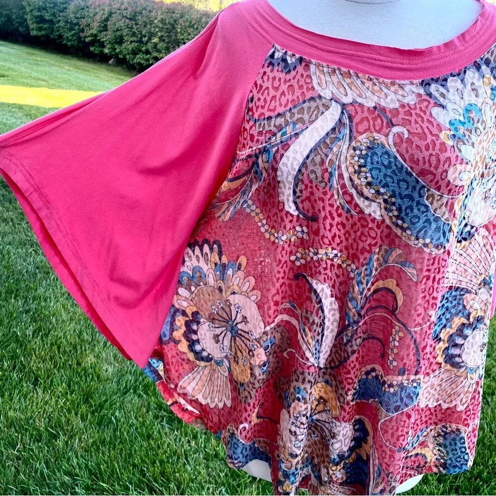 Yak n Yeti Dolman Sleeve Top Orange Size L - Image 12