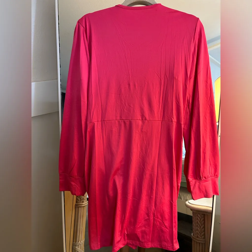 NEW HOT PINK Career Long sleeve Mini Dress XL - Image 2