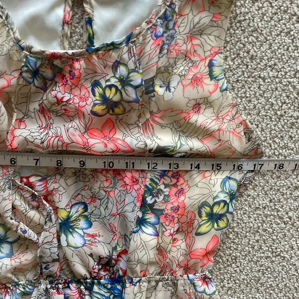 KLD Signature Fit & Flare Dress Floral Pattern Elastic Waist Size Medium VEUC - Image 6