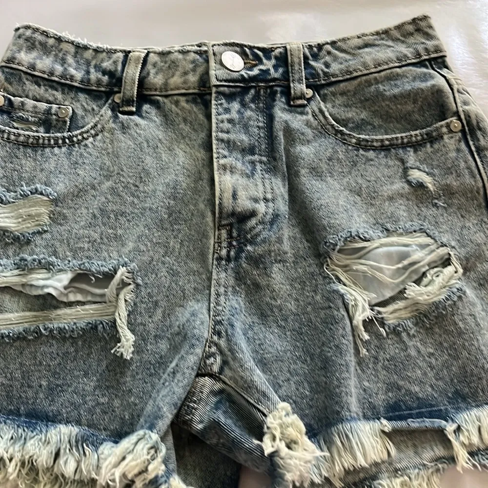 Ban Jara Acid Wash Cut Off Shorts High Rise Size 3/25 - Image 16