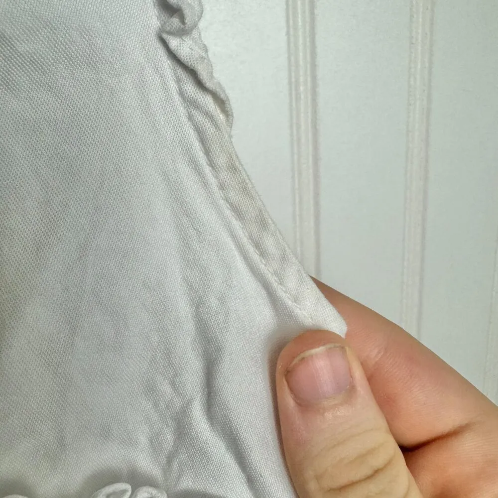 Zara TRF White Babydoll Top Sleeveless, Tie Back - Image 4