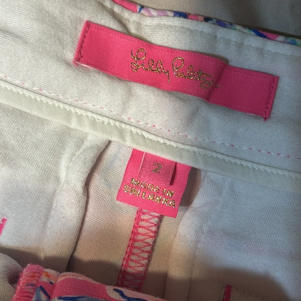 LILLY PULITZER Ladies Knit Buttercup Shorts "LAST BUD NOT LEAST" size 2 cute - Image 7