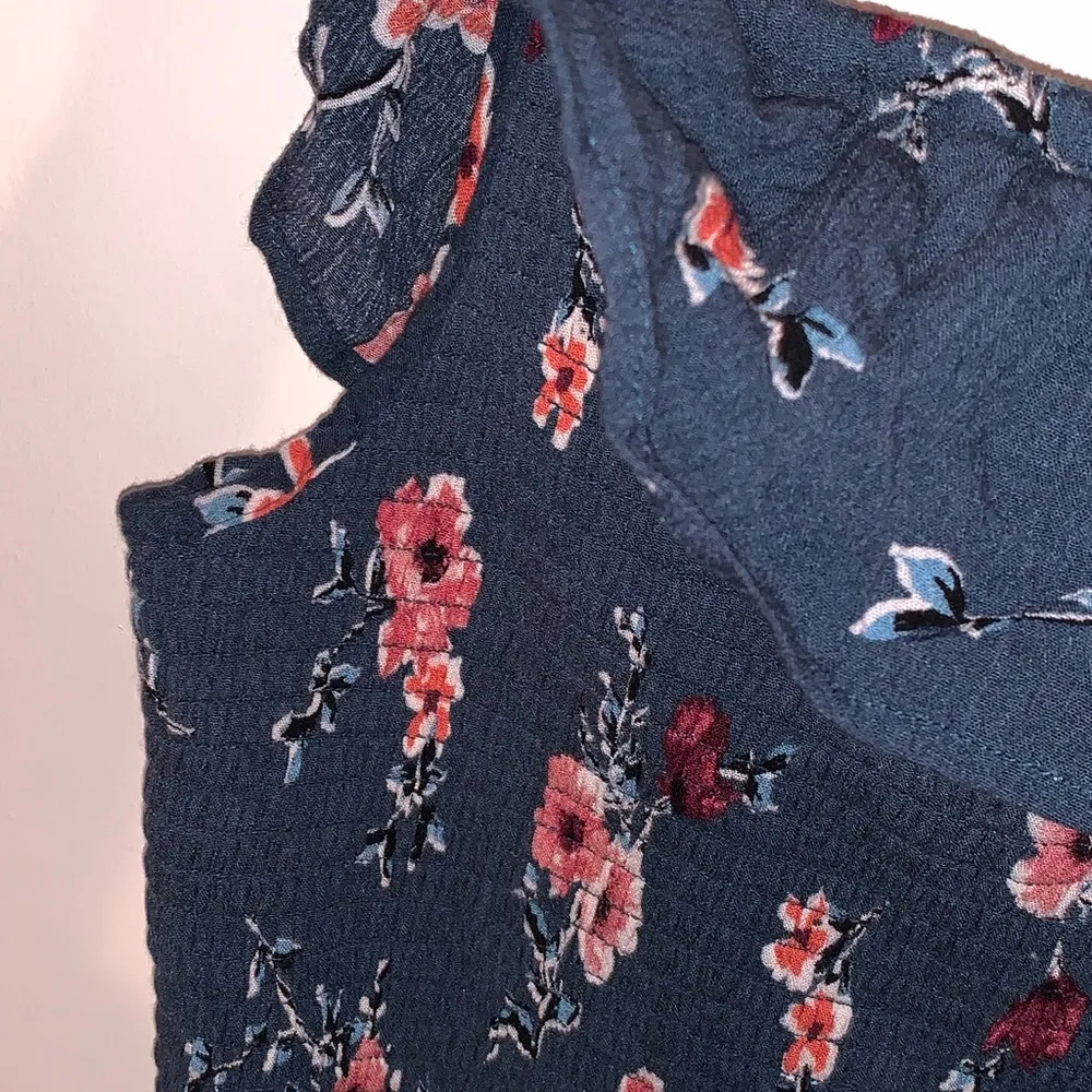 BOG Collective Floral Teal Crop Top Size XXL - Image 3