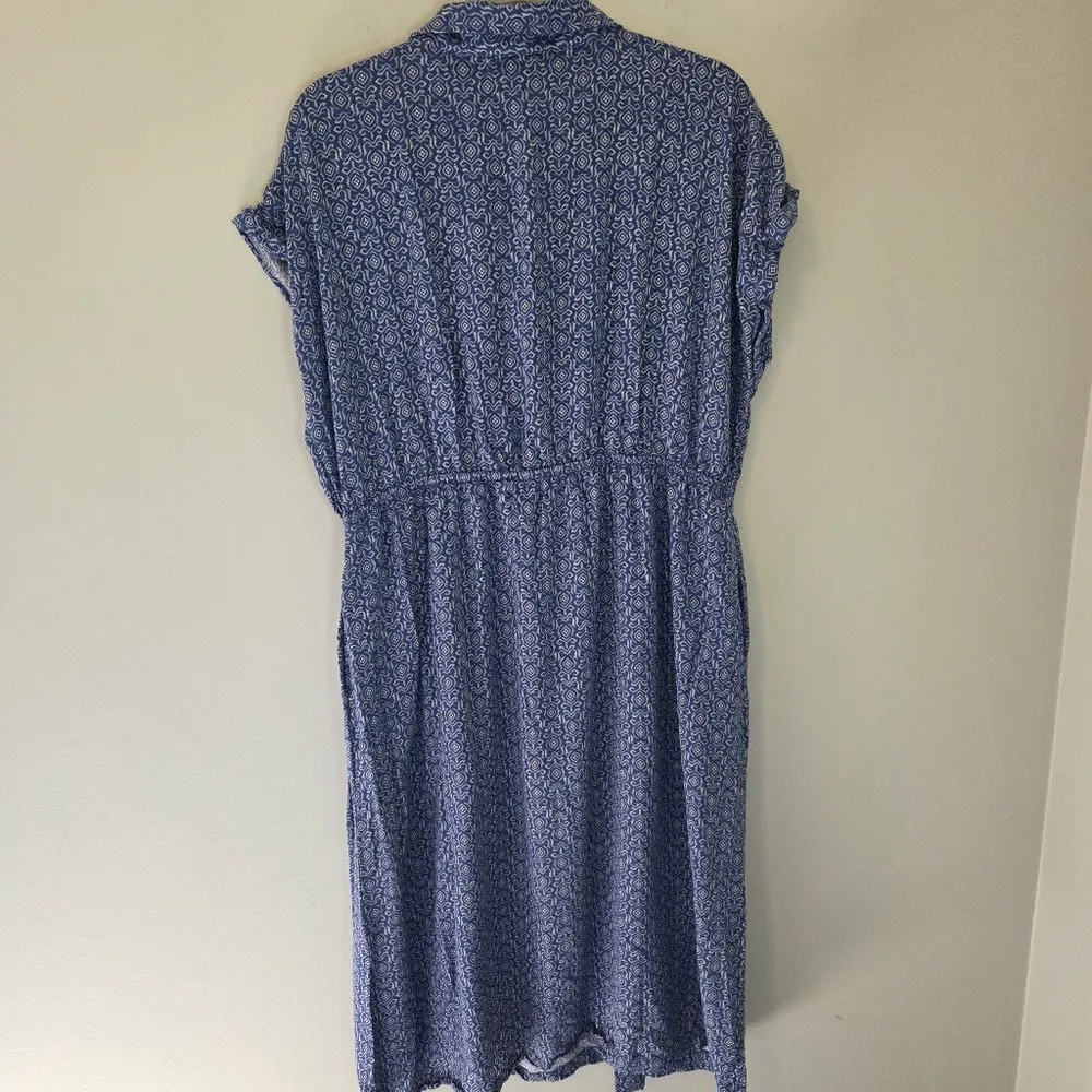 Lucky Brand Blue Popover Shirt Dress - Image 4