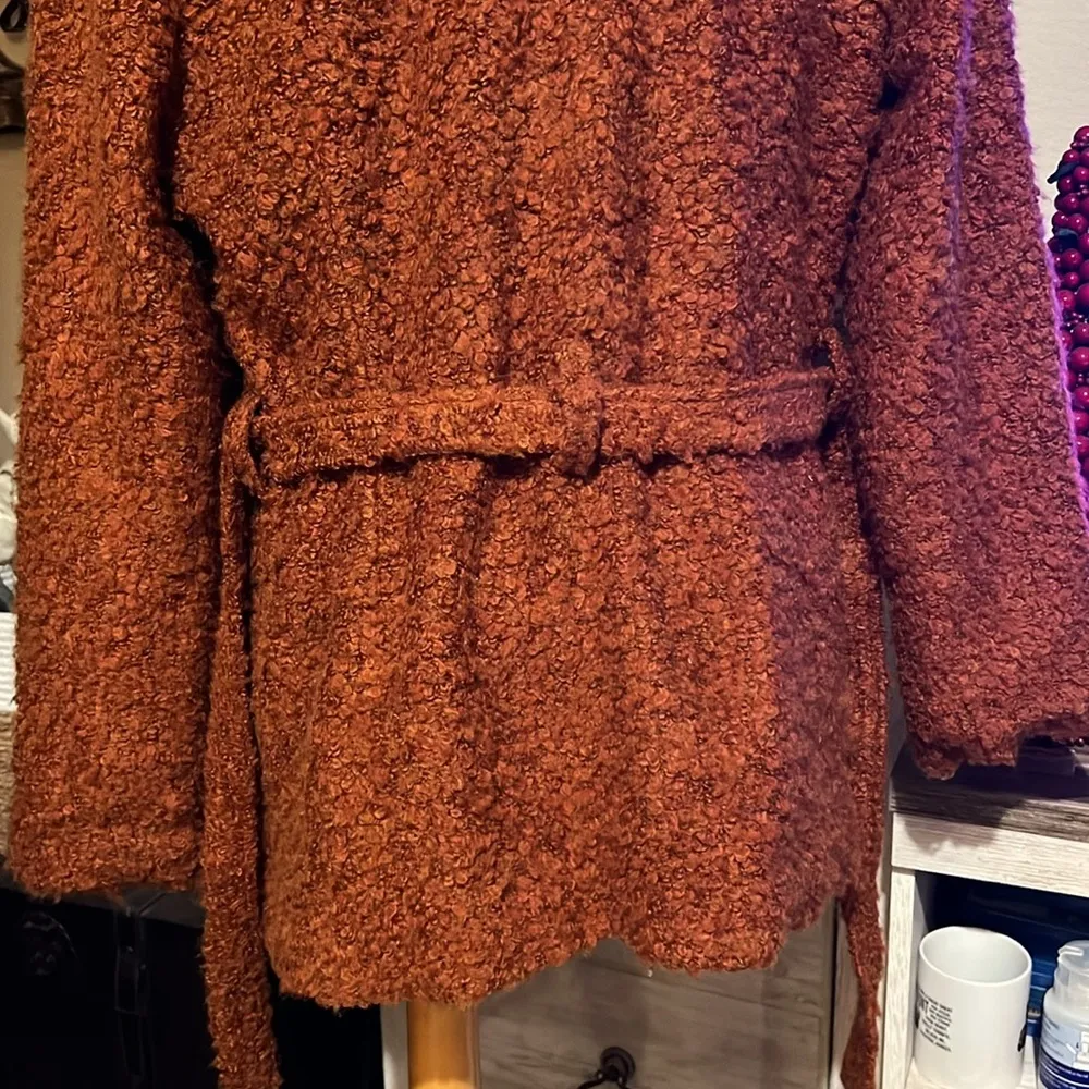 faux fur collar, belted coat woman’s size S 
Boho, gypsy - Image 10