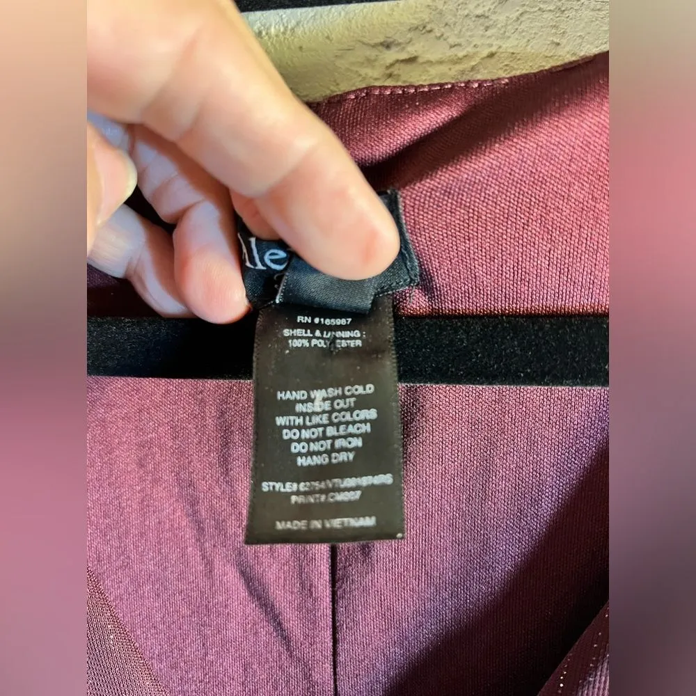 Party dress by Alexa beautiful merlot color with metallic and jewel accents Size 8 - Image 11