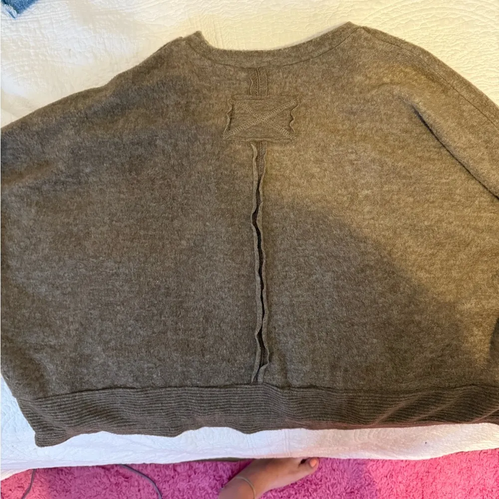 Zenana Outfitters Brown Crew Neck Sweater - Image 2