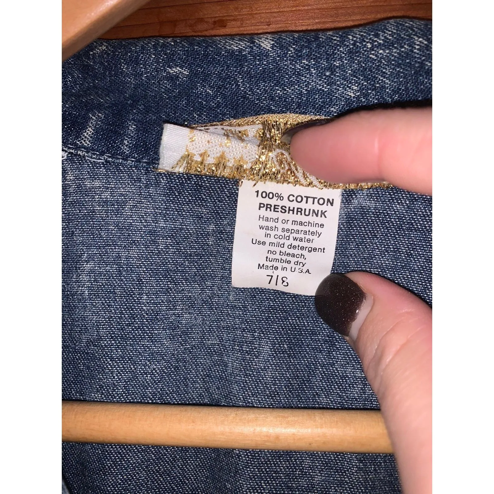 Monique Fashions Acid Wash Denim Jacket & Pants Outfit Medium Blue - Image 6