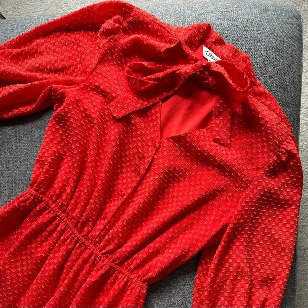 Nanette Lepore Red Tiered Dress Size 6 - Image 5