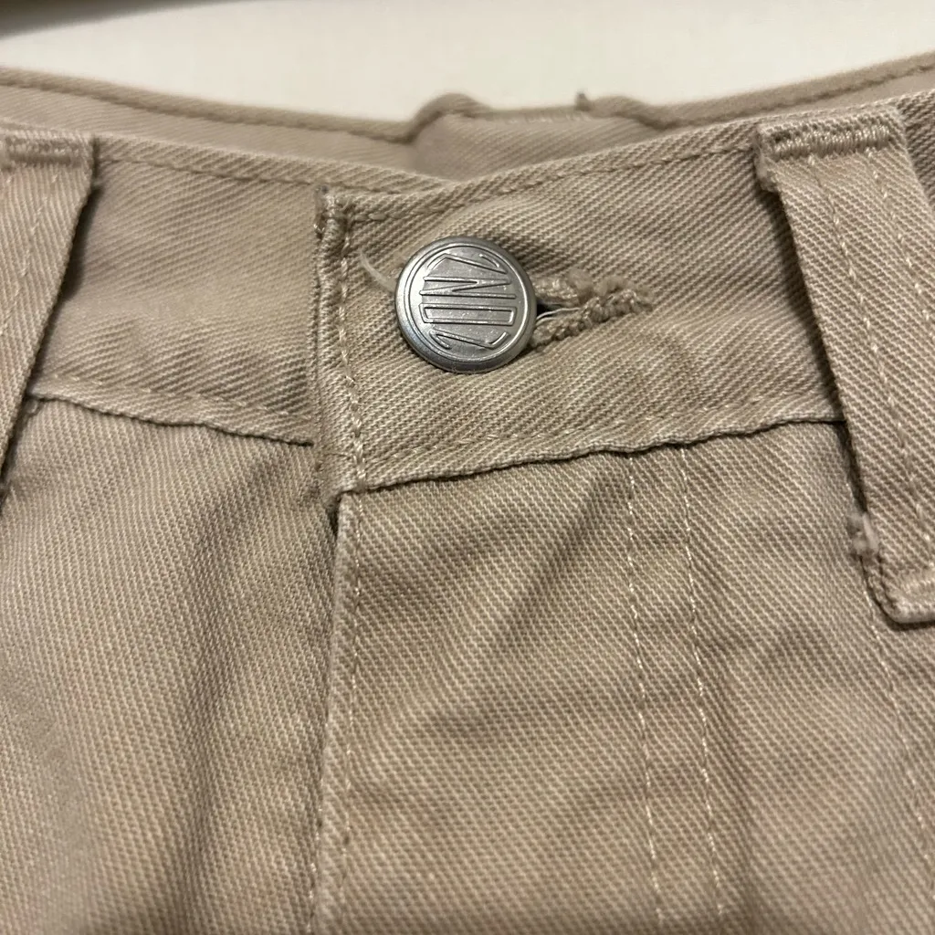 Vintage Y2K Zonz High Rise Baggy Jeans Women’s 12‎ Wide Leg 90s JNCO Style Tan - Image 3