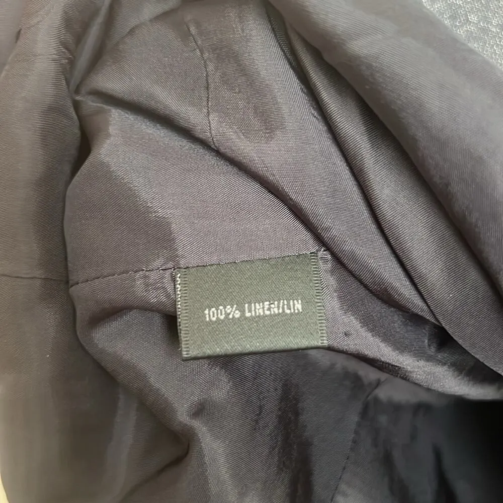 Lafayette 148 New York Gray Hip Length 3 Button Blazer - Image 5