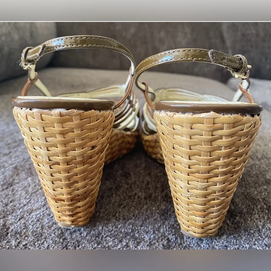 Franco Sarto Women Wedge Heel Sandal Leather Upper  Ghita 7.5M Slingback - Image 8