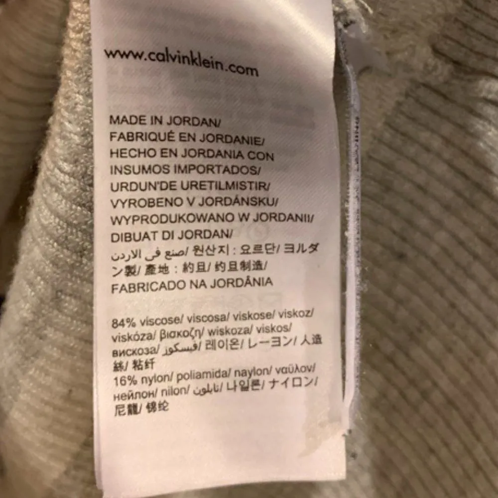 Calvin Klein Stripped Neutral Color Light Knit Sweater - Image 4