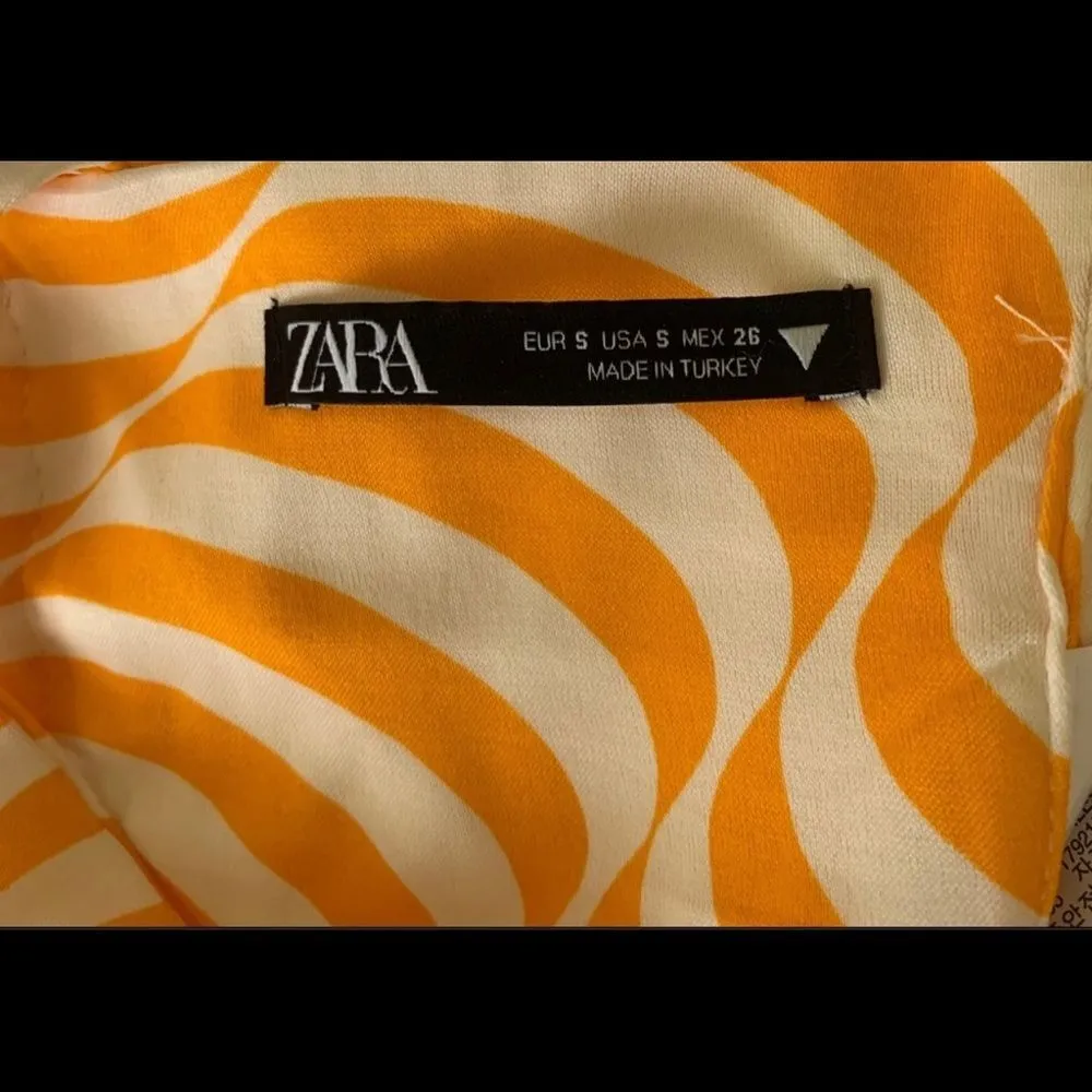 Zara Retro Orange Zebra Halter Top - Image 5