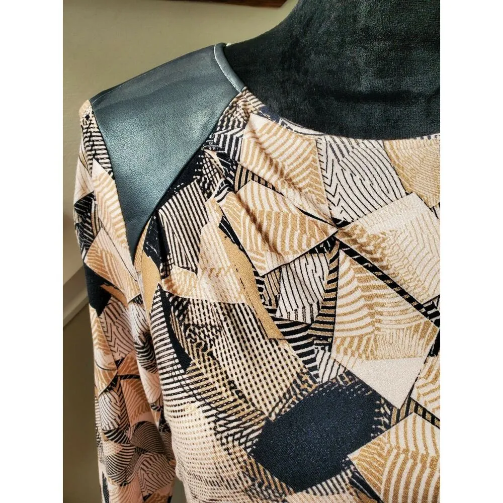 Bloomingdale's Basler Women Viscose Round Neck Long Sleeve Knee Length Dress 36 - Image 5