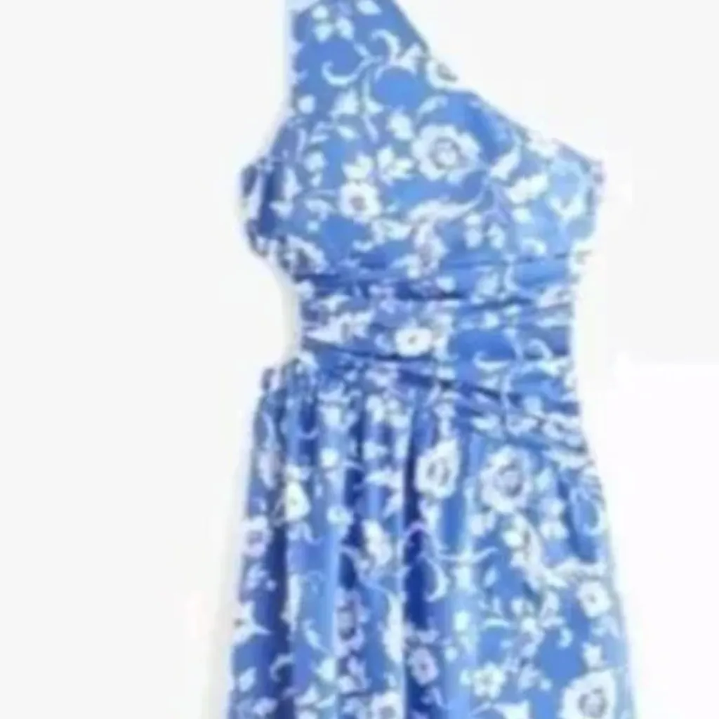 NEW Abercrombie & Fitch One Shoulder Cutout Floral Maxi Dress Small - Image 3