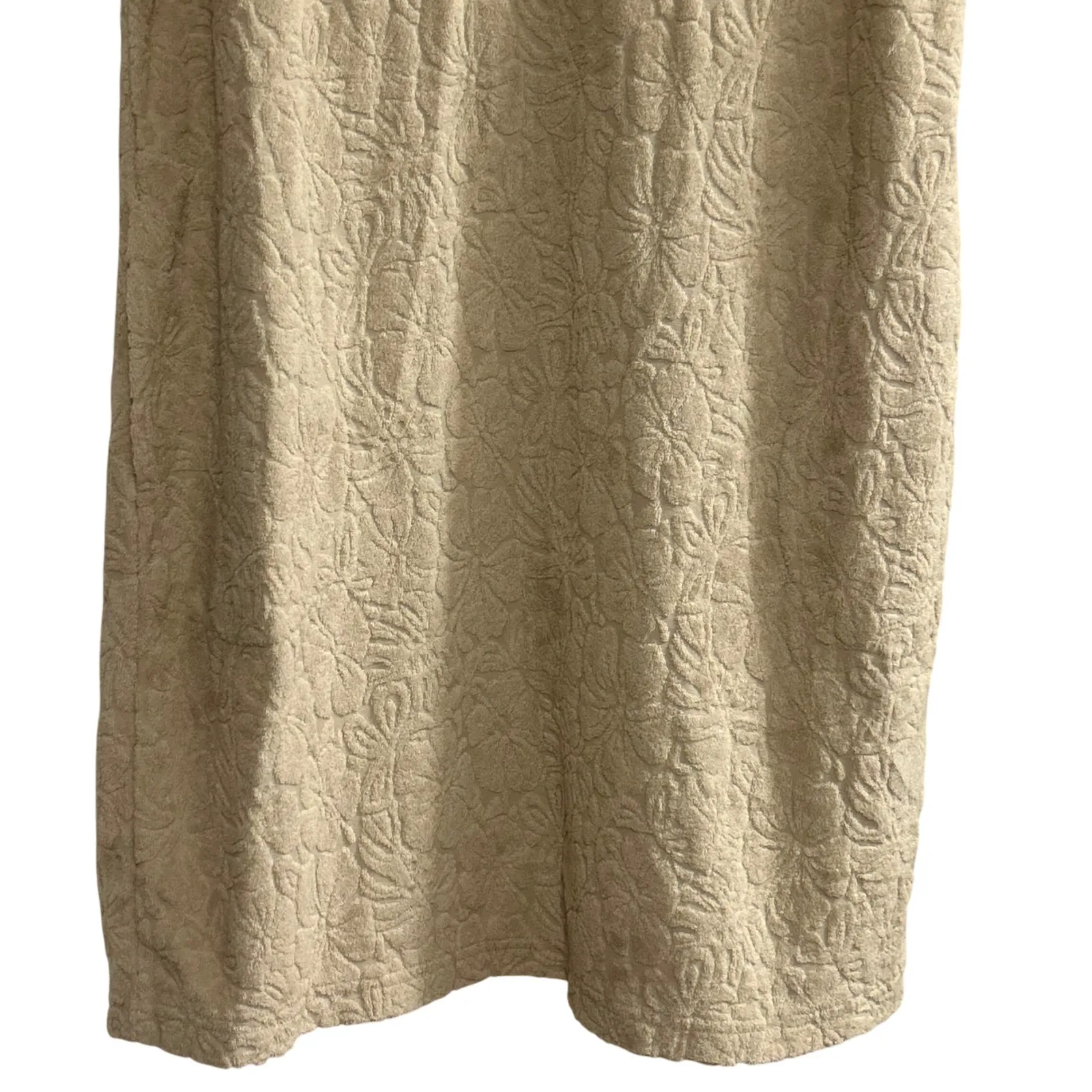 Belle Beach Kim Gravel Sleeveless Textured Collared Knee Length Dress Women's M Tan Size M - Image 3