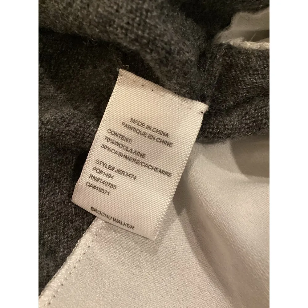 Revolve Brochu Walker Ebella longsleeve Layered cashmere wool Grey Shirt Dress M - Image 14