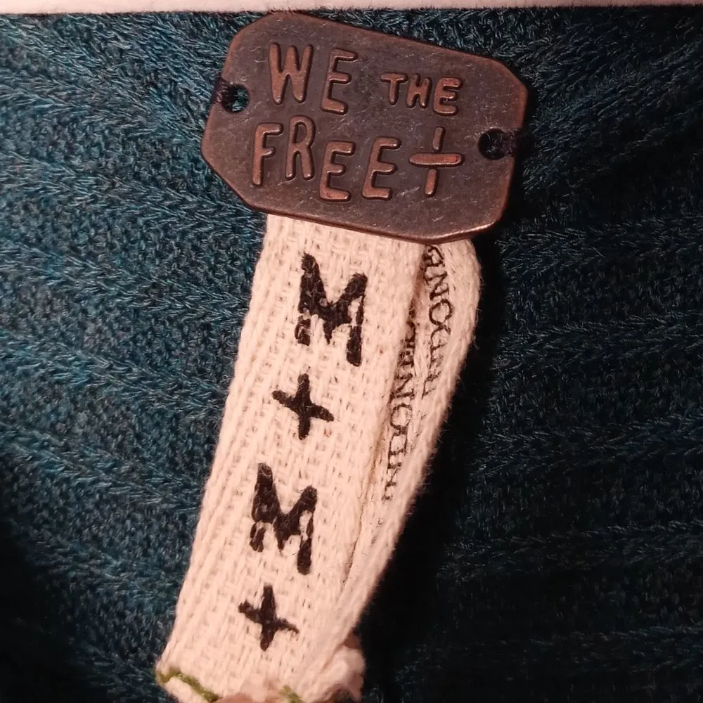 Free People Lover Rib Split blue/green Pullover - Image 7