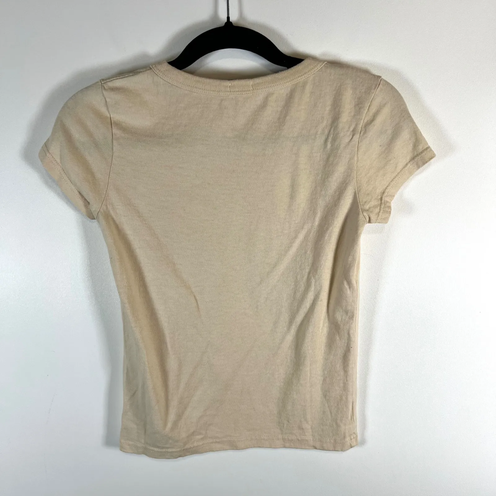Brandy Melville "Electric Circus Lady Violentina" Graphic T Shirt Cream Cotton - Image 5