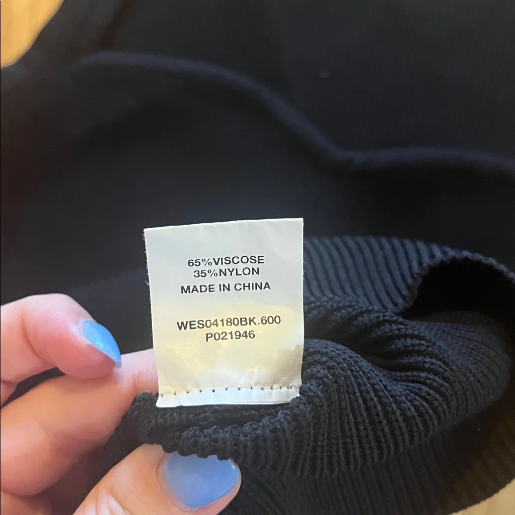 Dissh Black Sweetheart Ribbed Tank Top Sz S - Image 6