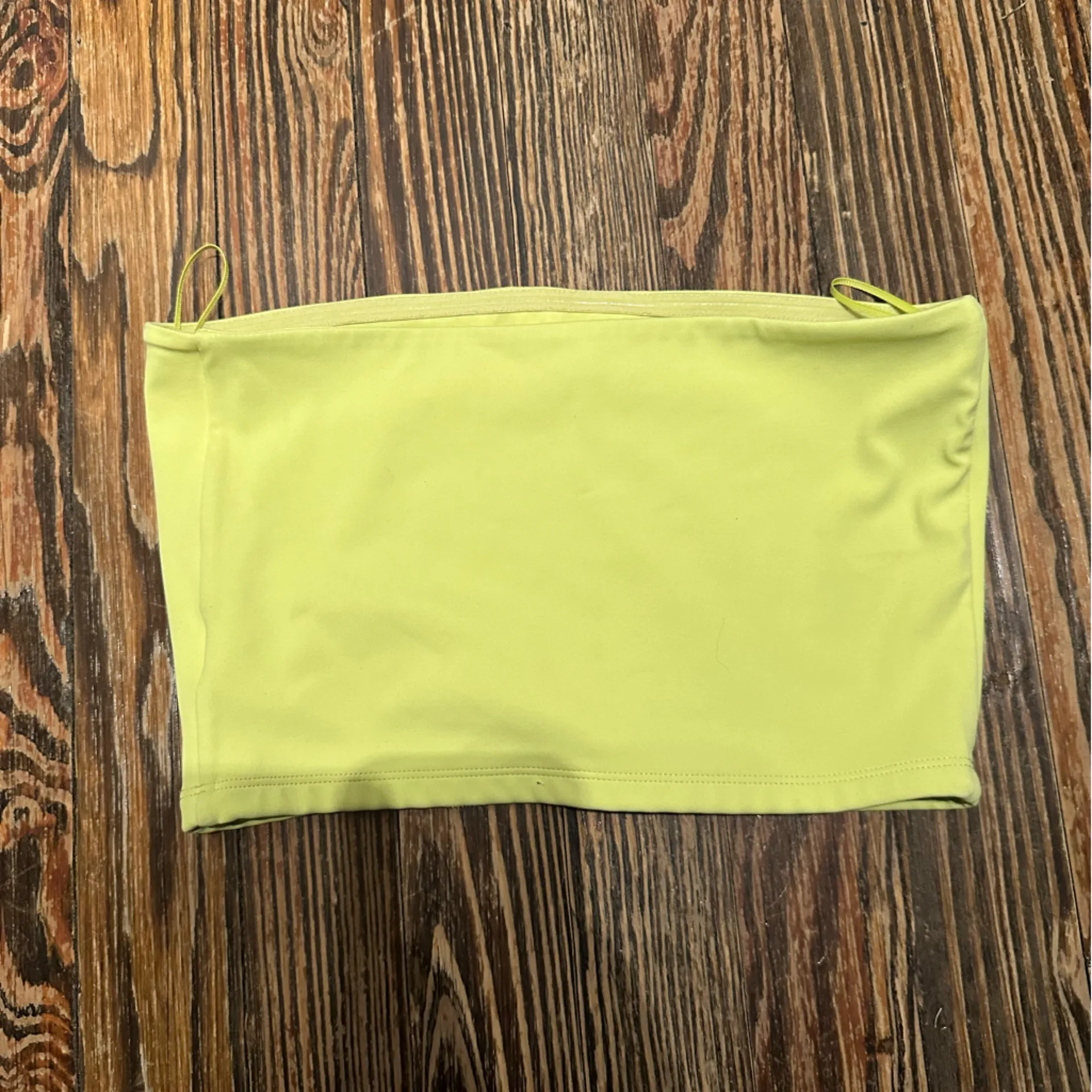 Express BODY CONTOUR Bright Green TUBE Top - Image 4