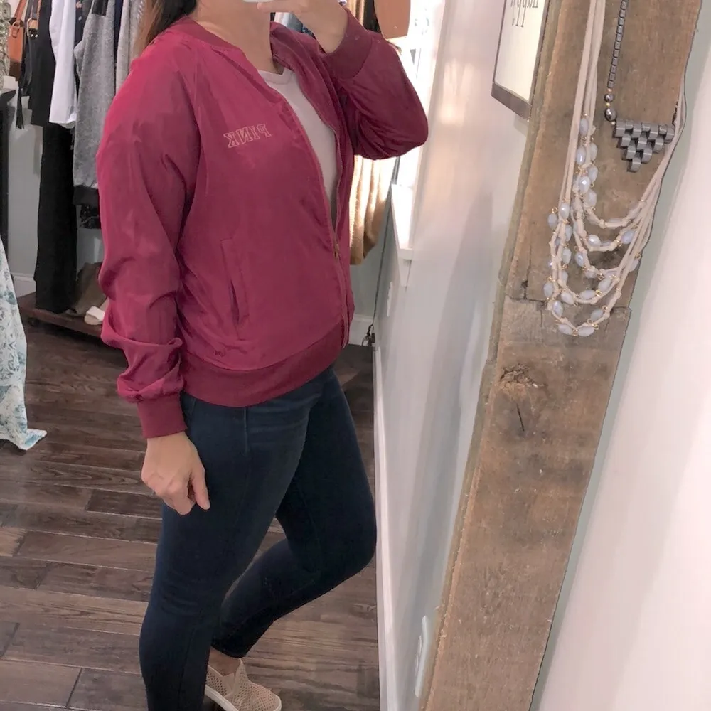 PINK Victoria’s Secret pink bomber varsity jacket - Image 2