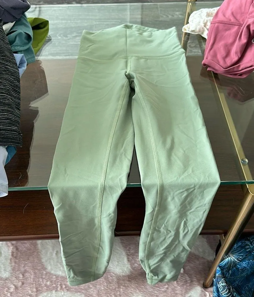 LULU ALIGN 25 IN SIZE 2 SAGE GREEN LEGGINGS - Image 2