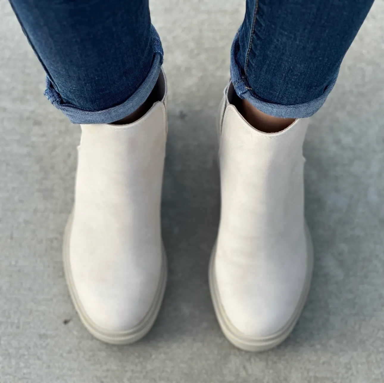 Nude Chunky Lug Sole Ankle Boot  - Image 3