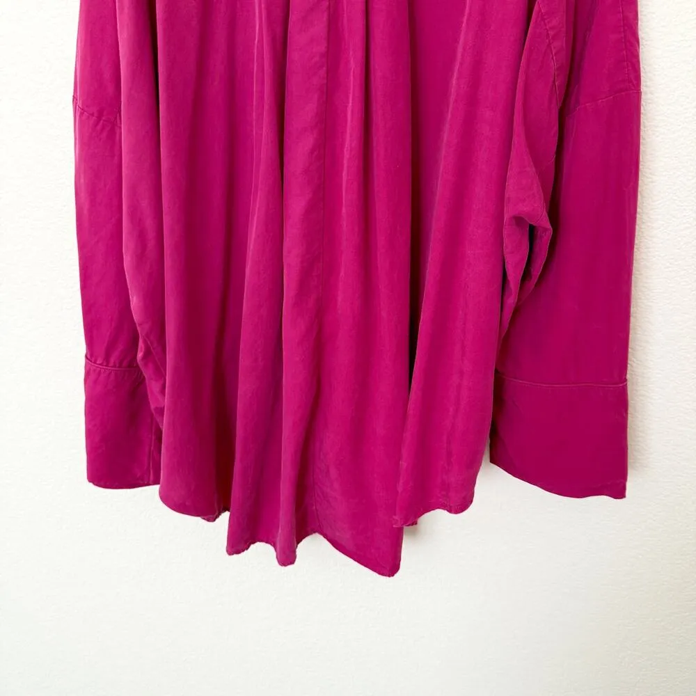 [Papinelle] Pink Amelie Long Sleeve Oversized Relaxed Fit Pajama Shirt Sz Large - Image 8