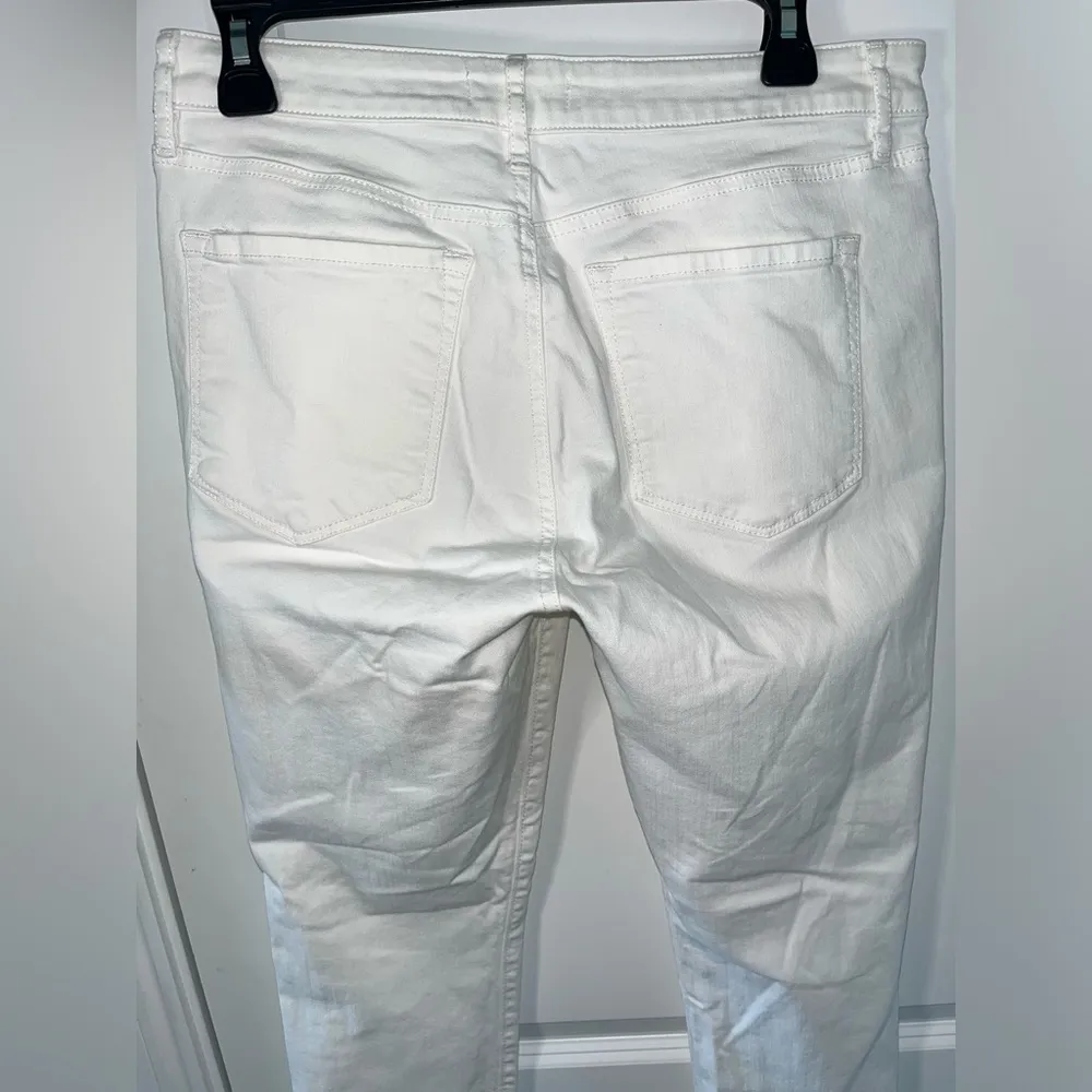 LOFT Ann Taylor “Made and Loved” Collection Curvy Skinny White Jeans Sz 8 - Image 6