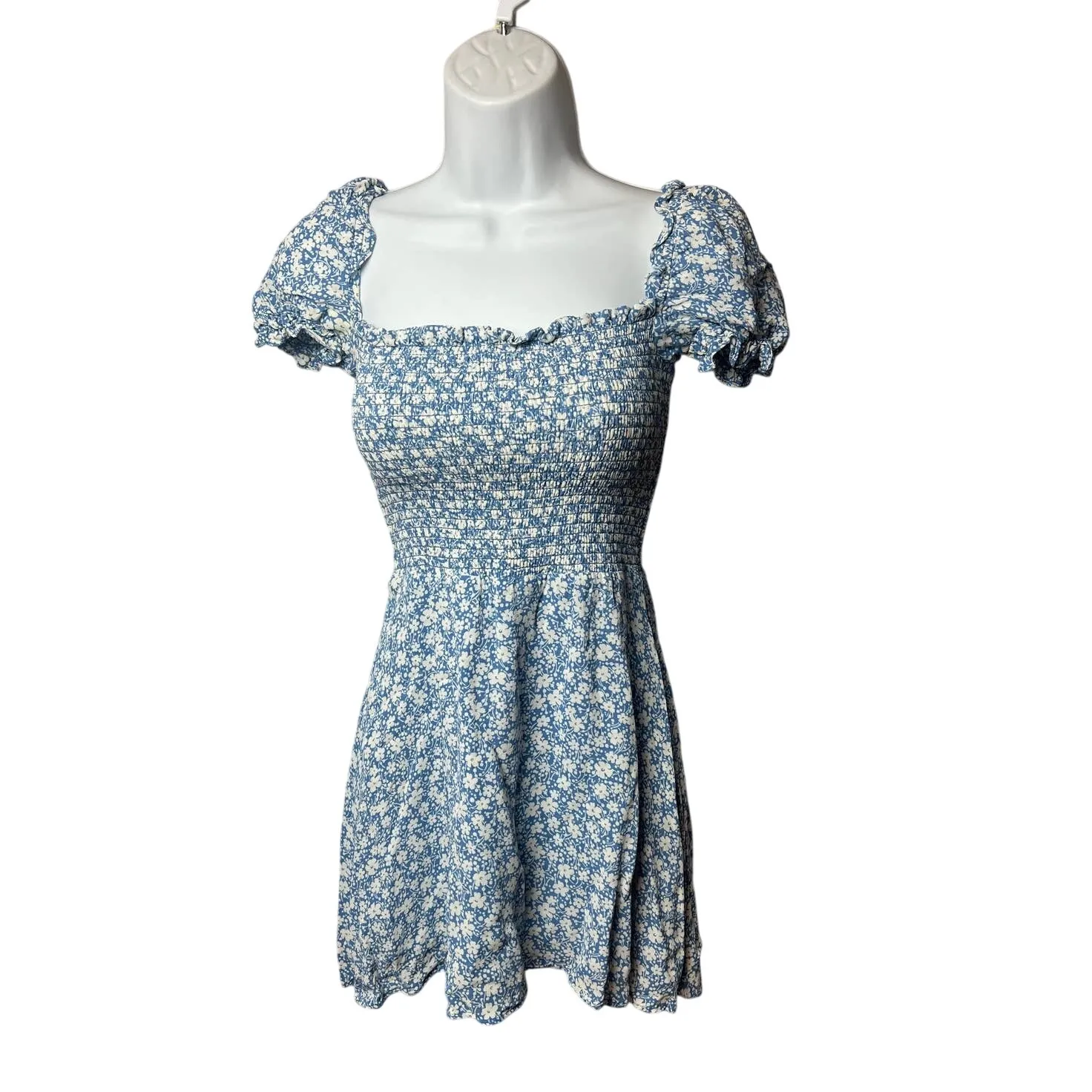 Reformation Orangerie Blue Floral Mini Dress Women’s Size XS - Image 5