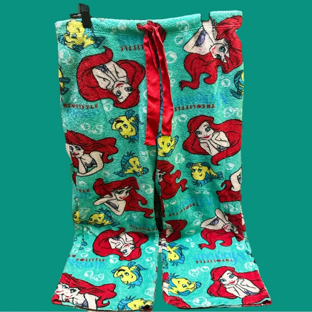 Disney Ariel and Flounder Women’s  Pajama Pants - Red and Blue - Image 2