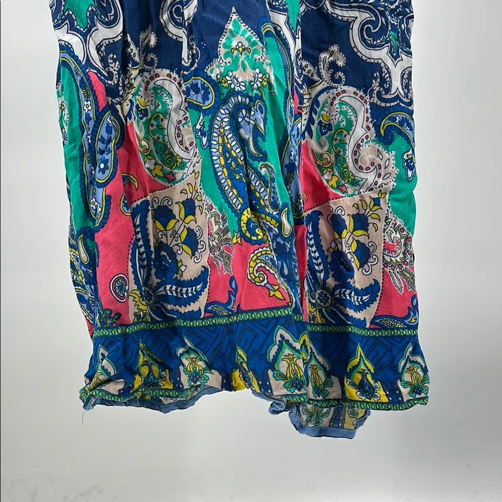 Flying Tomato Embellished Halter Maxi Dress Blue Green pink embroidered M summer - Image 8