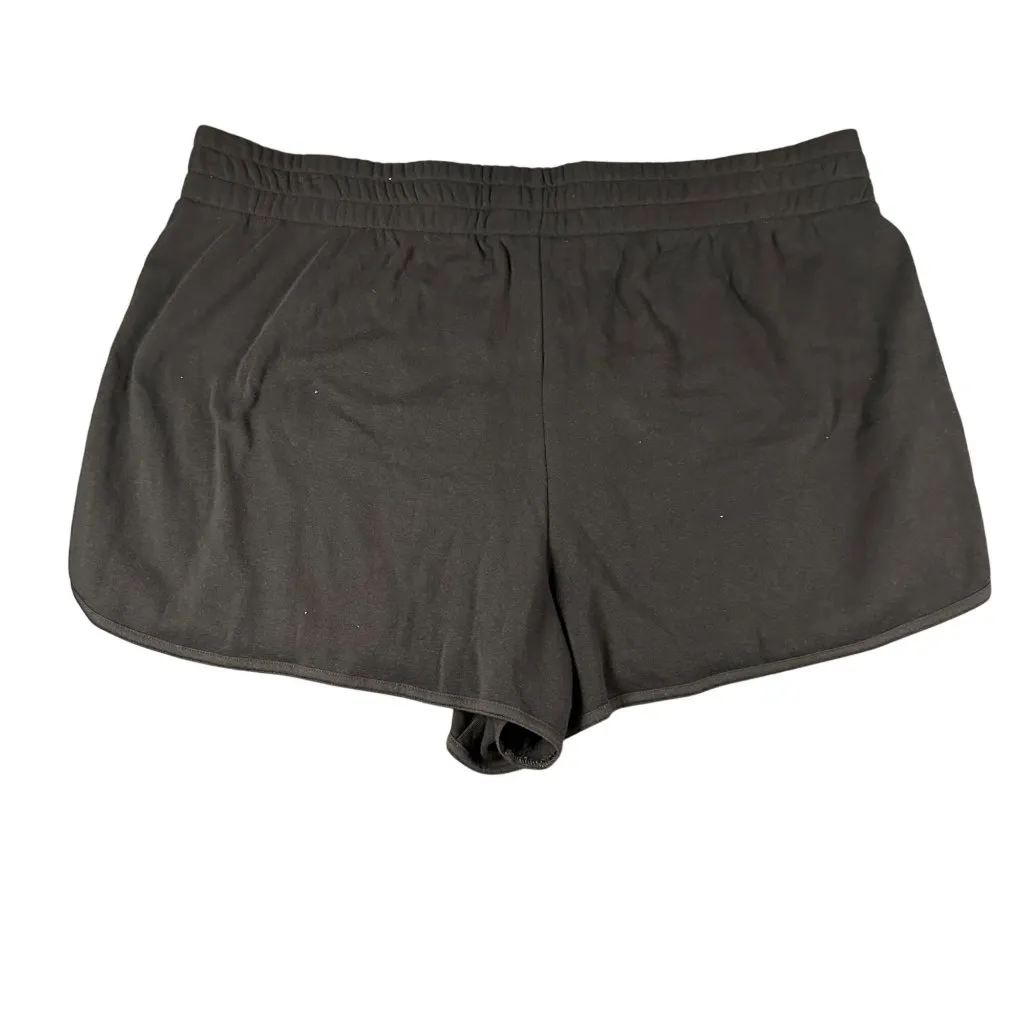 DSG Womens 3X Pure Black High Rise Fleece Shorts Pull On Dolphin Hem NWT - Image 8