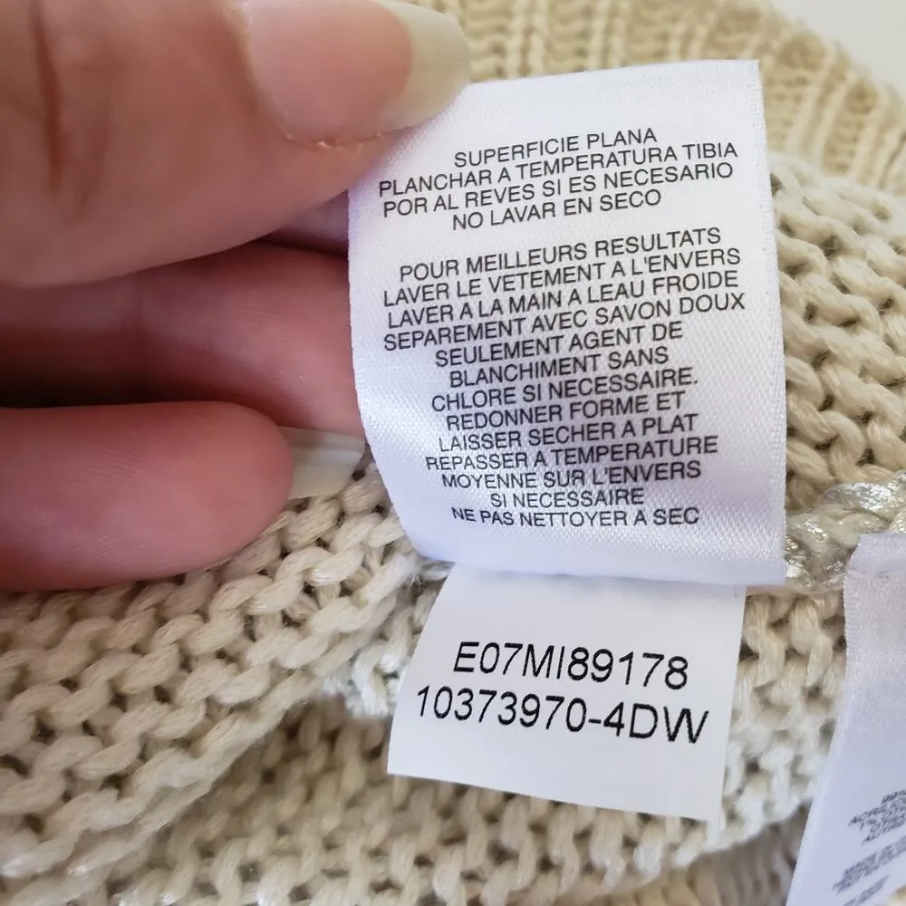 Jones New York Signature Womens Sweater Size Medium Metallic Pullover Preppy - Image 10