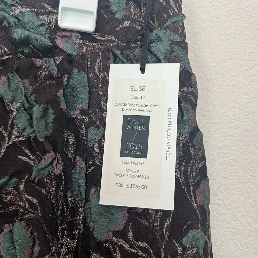 NWT MARGE Clothing Elise Textured Jaquard Pencil Skirt Silk Size 12 Women’s - Image 3