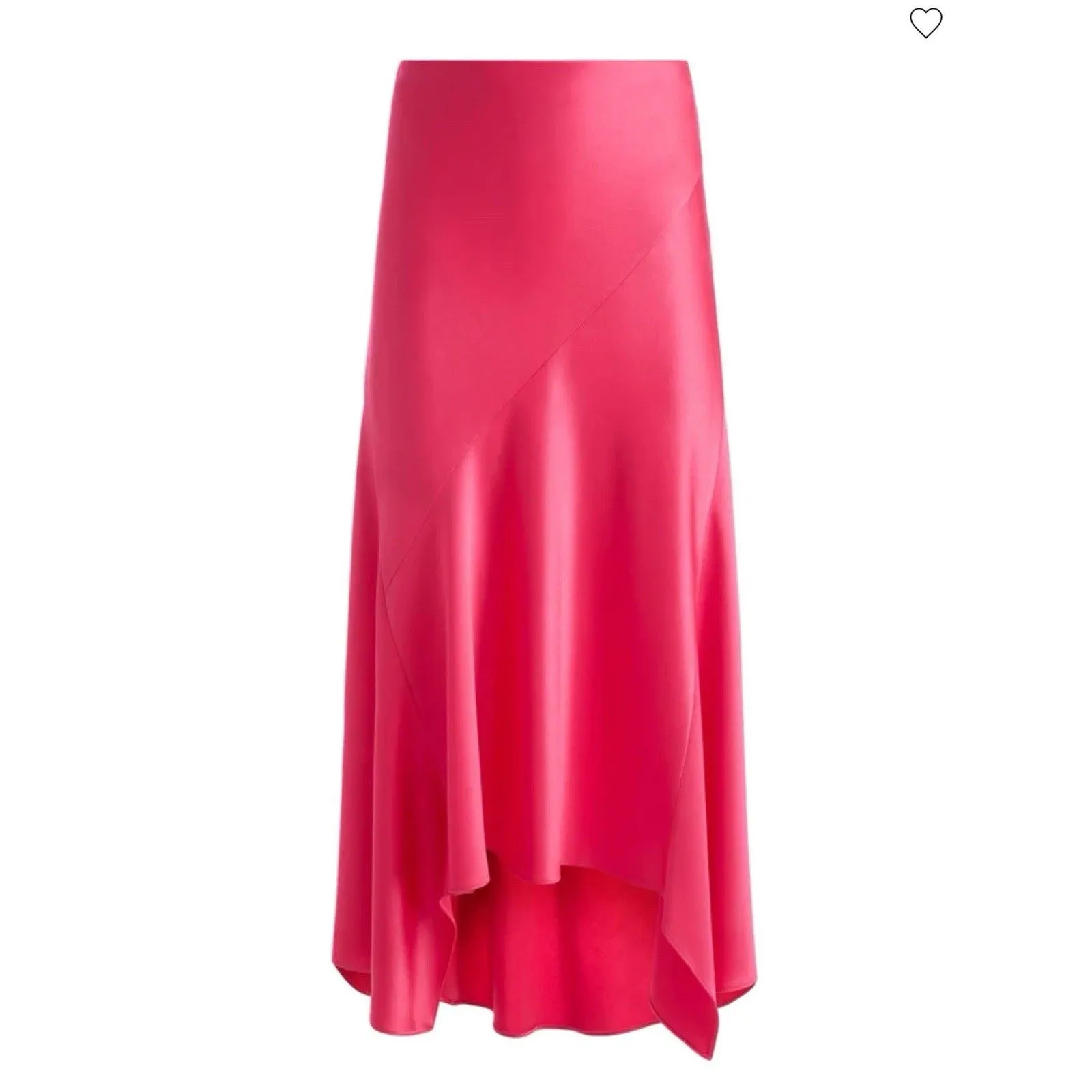 Alice + Olivia Rosa Slip Skirt  Pink Asymmetric Feminine Satin Women's Size 10 - Image 6