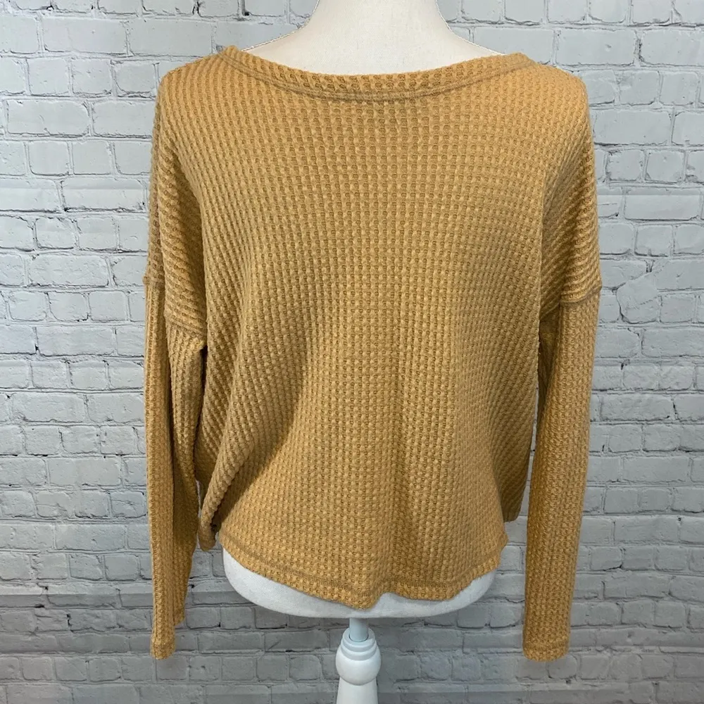 AMERICAN EAGLE Cropped Woven Top Tie Bottom-Small - Image 4