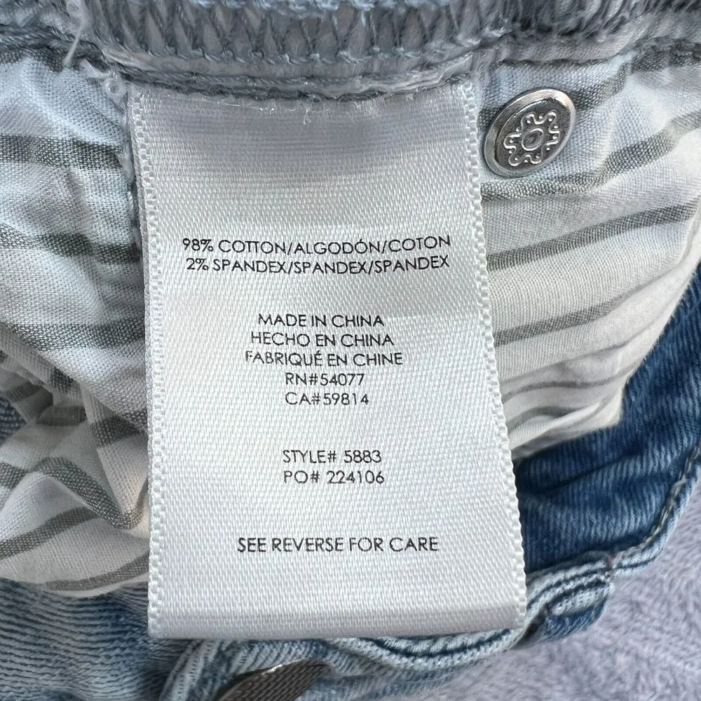 Cabi‎ Jeans Womens 4 Higher Straight Very Light Blue Faded Wash Summer Classic - Image 5