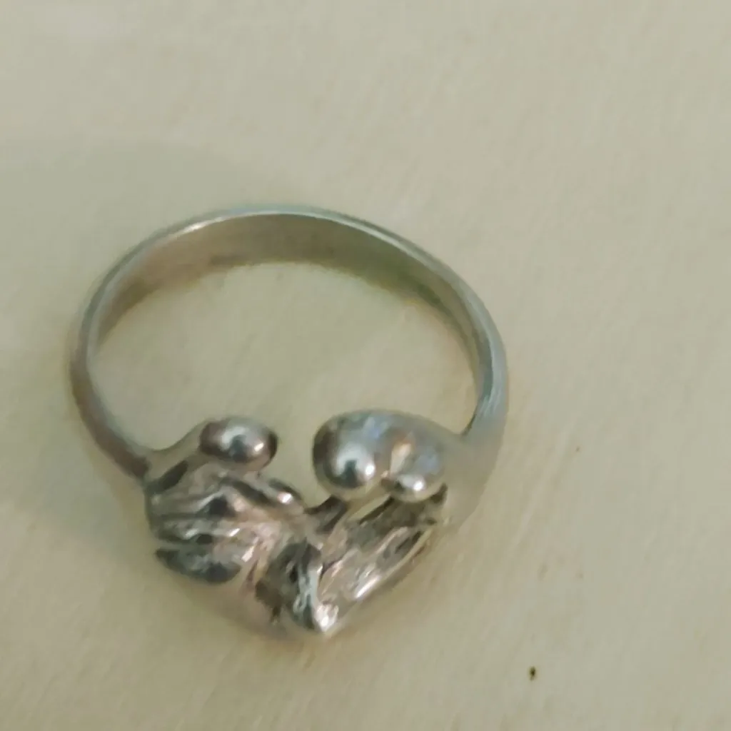 Embrace Ring Artistic Romantic Design Size 6.5 Vintage Sterling Silver Timeless - Image 5